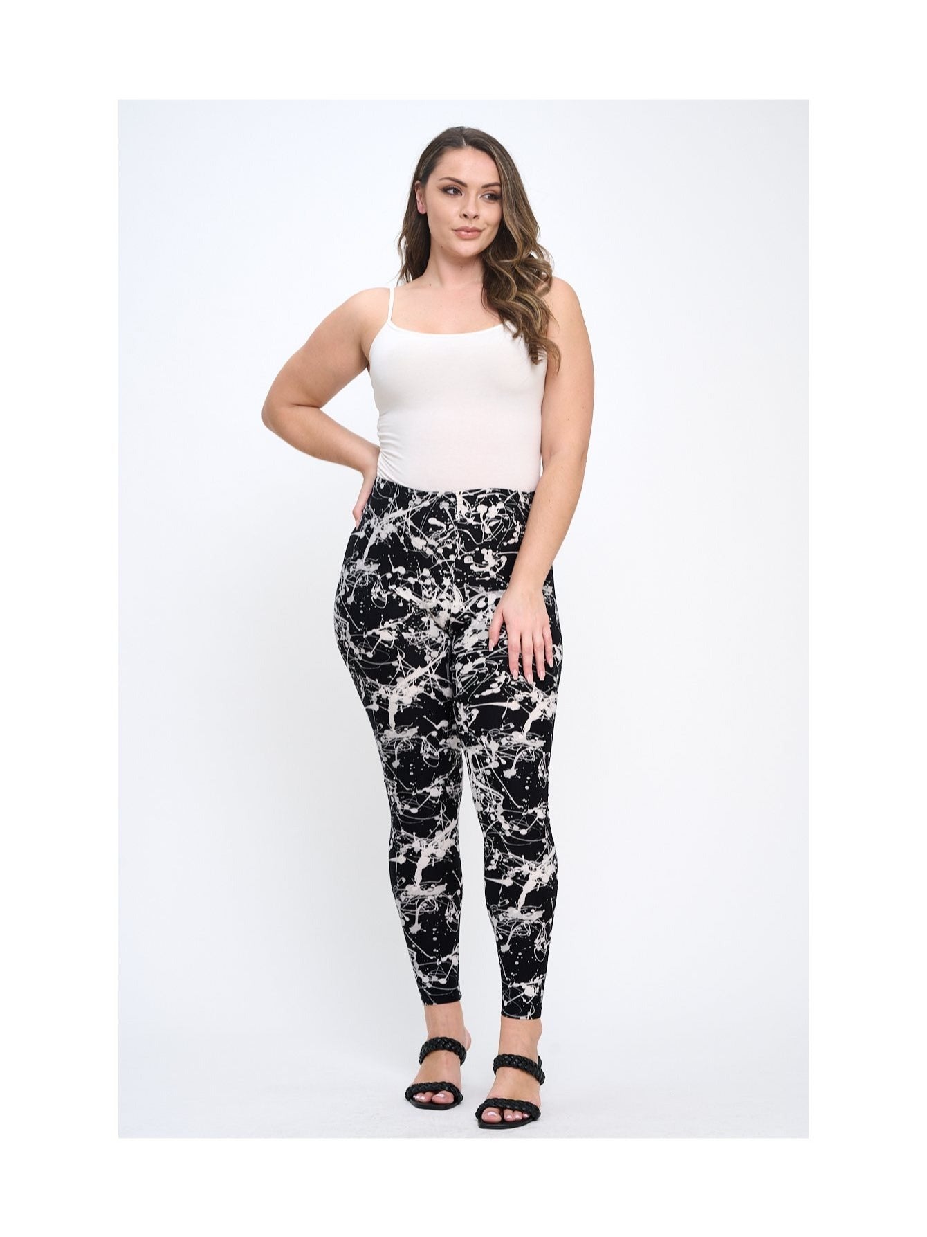 10 pairs &amp; 20 pairs - Plus Size Women's Multi-Pack of Randomly Assorted Fashion Lounge Leggings - Comfortable Soft Pull-On Breathable Leggings - 1X - 2X - 3X - 4X - 5X