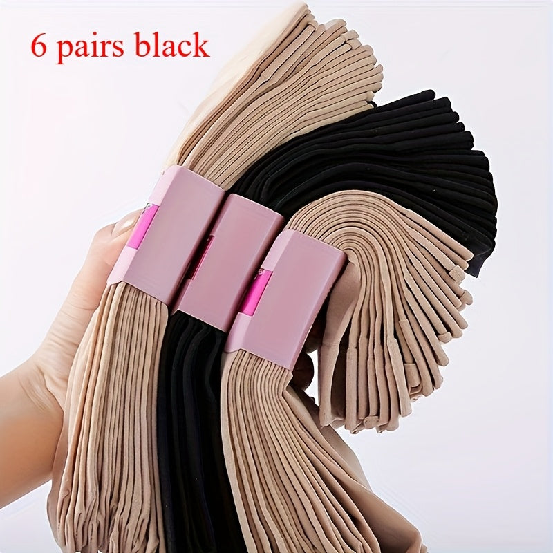 4/6/8 Pairs - Women's Thickened Warm Socks - Soft, Breathable, All-Season Mid-Calf Socks in Solid Color - Comfortable Elastic Design for Casual and Formal Wear - Elegant Skin-Friendly Material