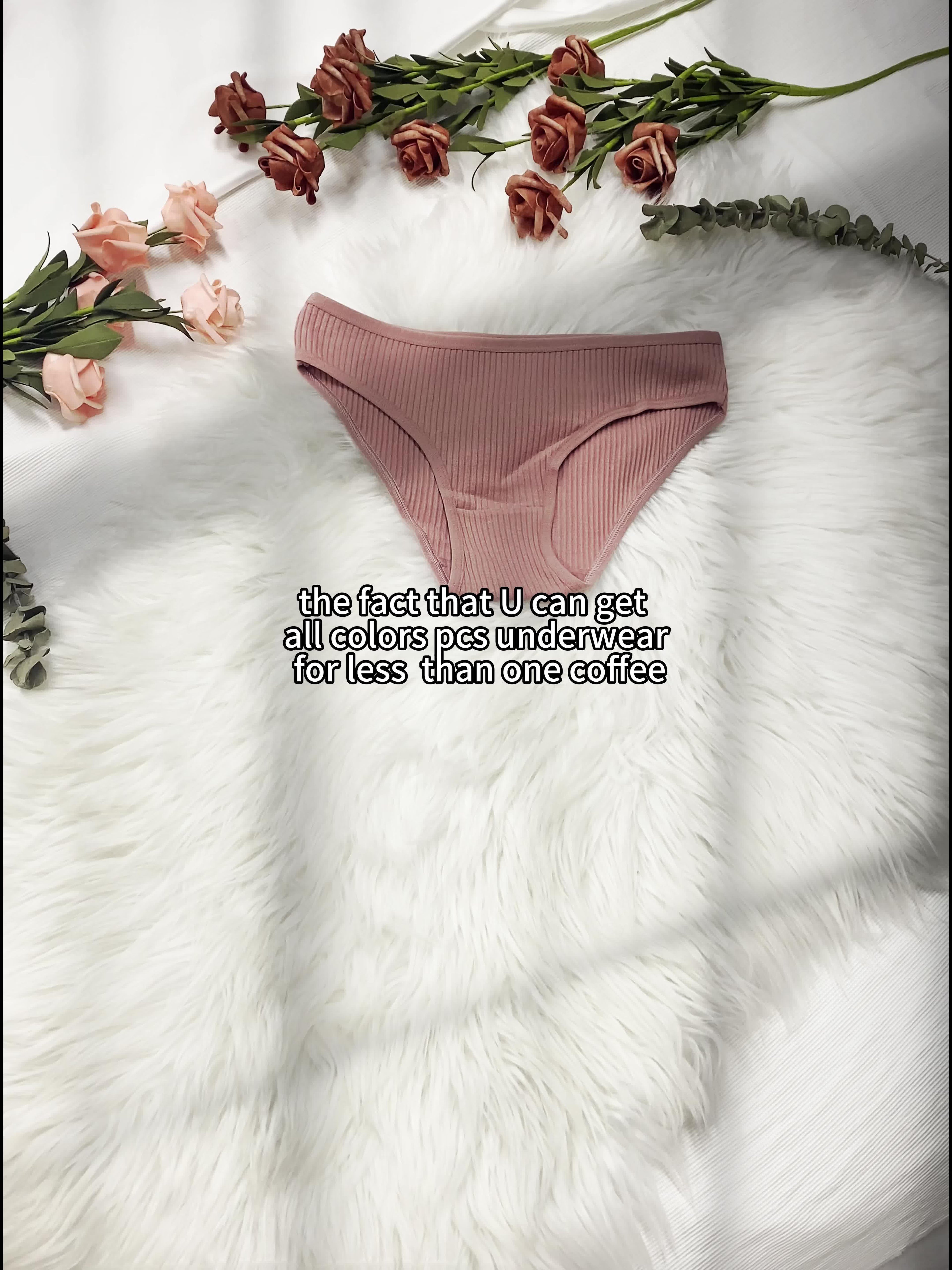 12 pairs - Sexy And Simple Solid Color Women's Underwear - Breathable and Comfortable Underwear