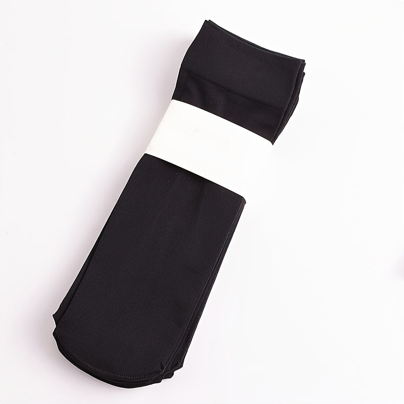 4/6/8 Pairs - Women's Thickened Warm Socks - Soft, Breathable, All-Season Mid-Calf Socks in Solid Color - Comfortable Elastic Design for Casual and Formal Wear - Elegant Skin-Friendly Material