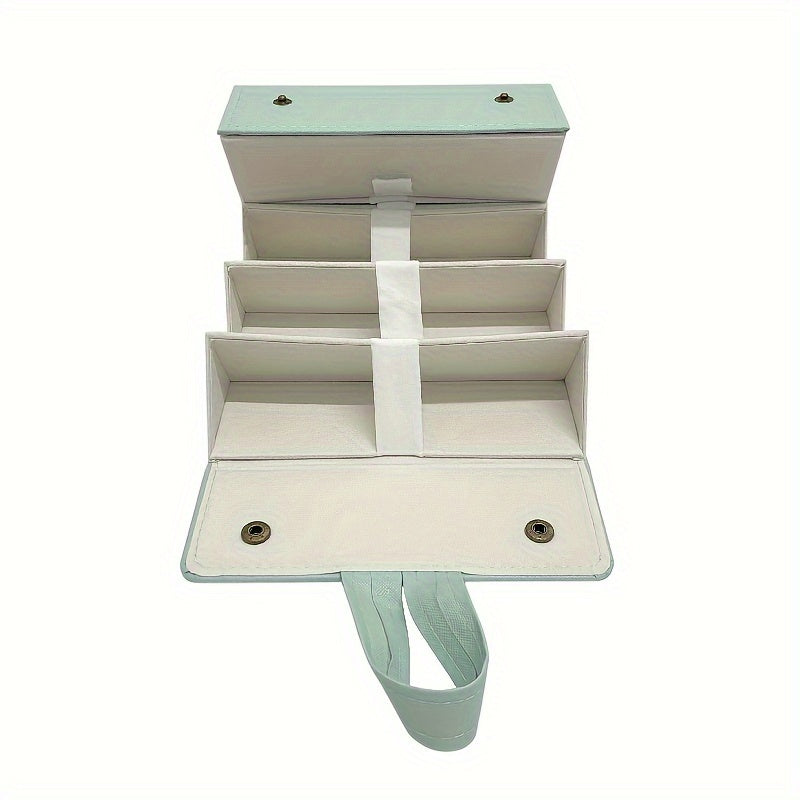 6-compartment Small Optical Glasses Storage Box, Small And Medium Sized Fashion Glasses Storage With Elastic Rope