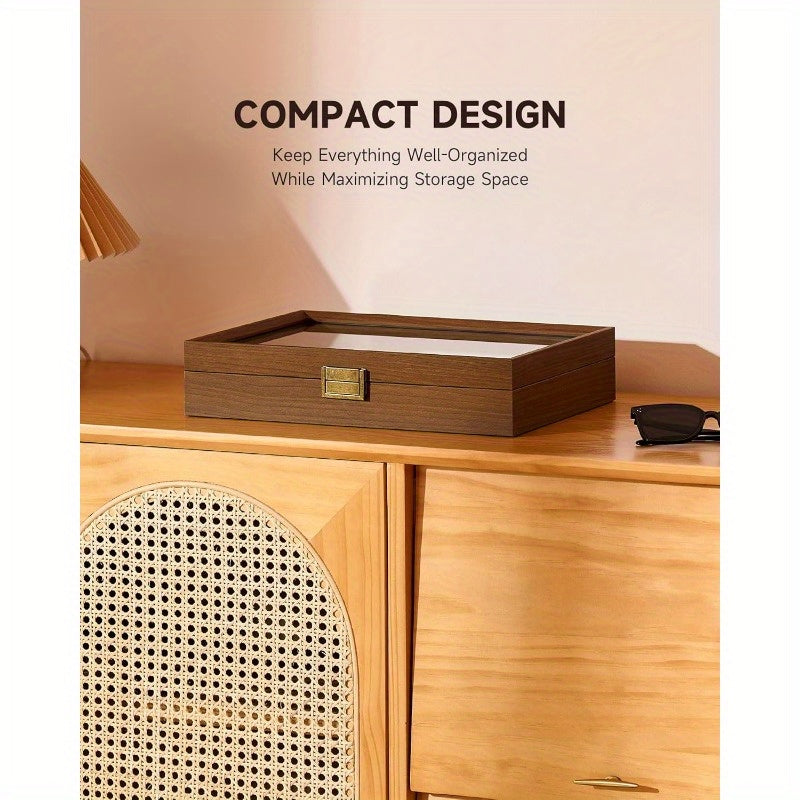 8-compartment Glasses Storage Case - Glasses Collection Case - Luxury PU Material