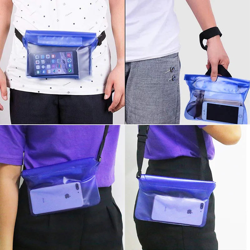 Waterproof Dry Bag Pouch for Phone with Adjustable Waist Strap