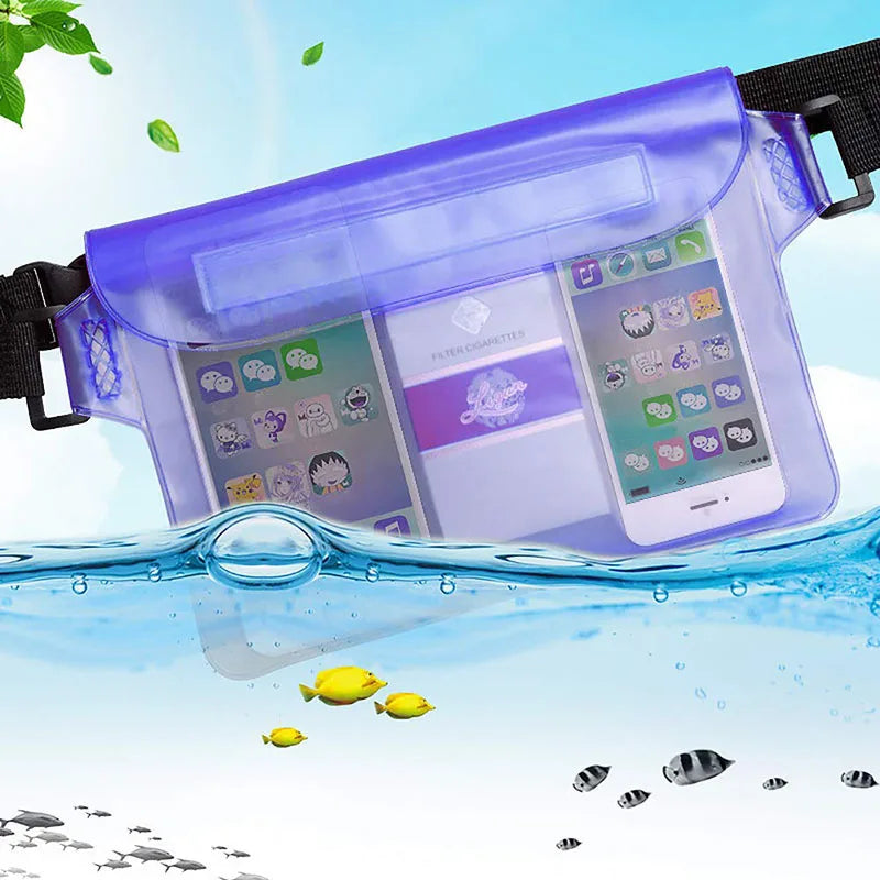Waterproof Dry Bag Pouch for Phone with Adjustable Waist Strap