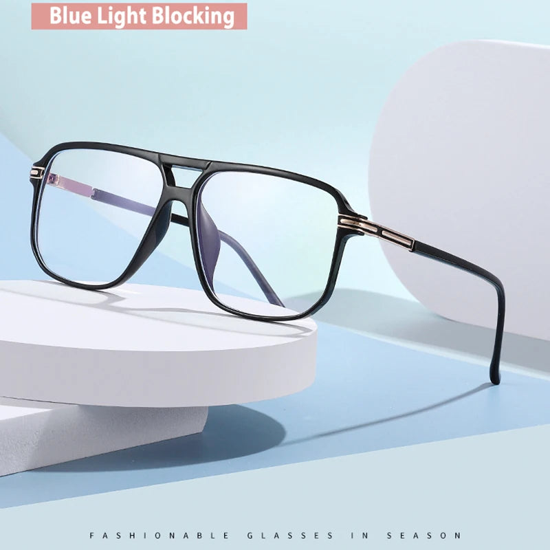 Blue Light Blocking Glasses - Frame for Men and Women - Optical Glasses Full Rim Aviator - Stylish Spectacles Pilot Frame