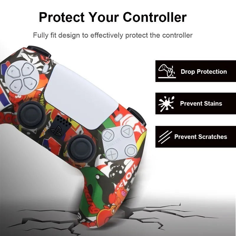 Protective Anti-slip Silicone Cover Skin for Playstation 5 Controller