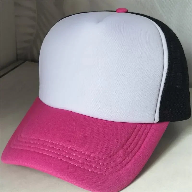 Customize Trucker Cap Unisex - Heat Transfer Logo - Mesh Caps - Summer Adjustable Foam Trucker Hat