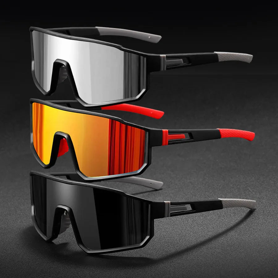 Men's Oversized Cycling Glasses - Bicycle Windproof Colorful Coating Sunglasses - Outdoor Sports - Motorcycle