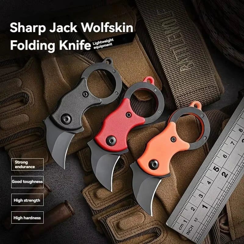1pcs NEW Mini Keychain Pocket Knife Stainless Steel Camping Small Mini Portable Knife Peeler Fixed Blade Multi EDC Tool with Cha