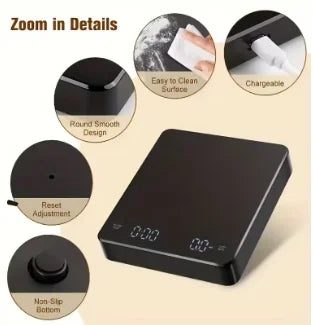 Portable Pocket Scales - 0.1 g to 3 kg - Mini Electronic Digital Scale