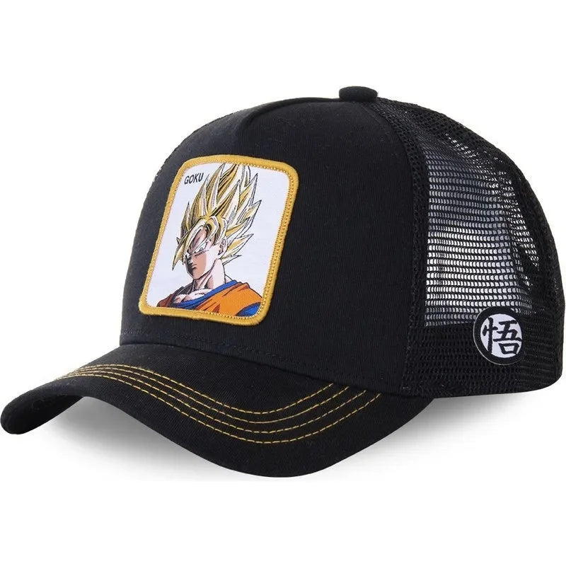 Dragon Ball Buu Goku Cap - Travel - Peaked Cap - Embroidery - Hip-Hop Cap Style - Sun Visor Adjustable - Trucker Mesh Cap