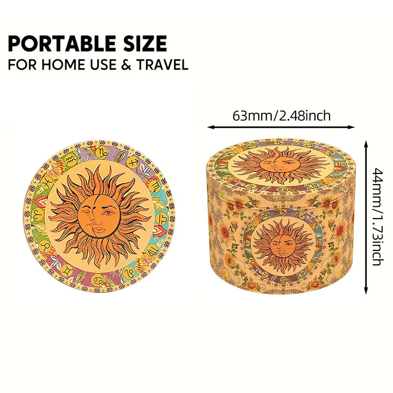 Mini Metal Herb Grinders - 4 Layers 63 mm - Zinc Alloy Tobacco Dry Herbal Grass Grinder