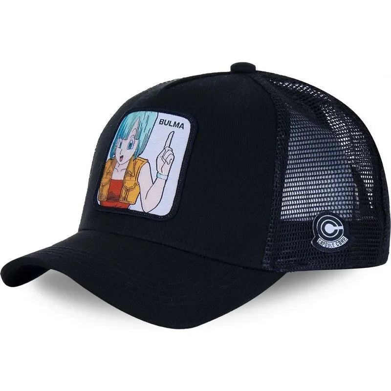 Dragon Ball Buu Goku Cap - Travel - Peaked Cap - Embroidery - Hip-Hop Cap Style - Sun Visor Adjustable - Trucker Mesh Cap