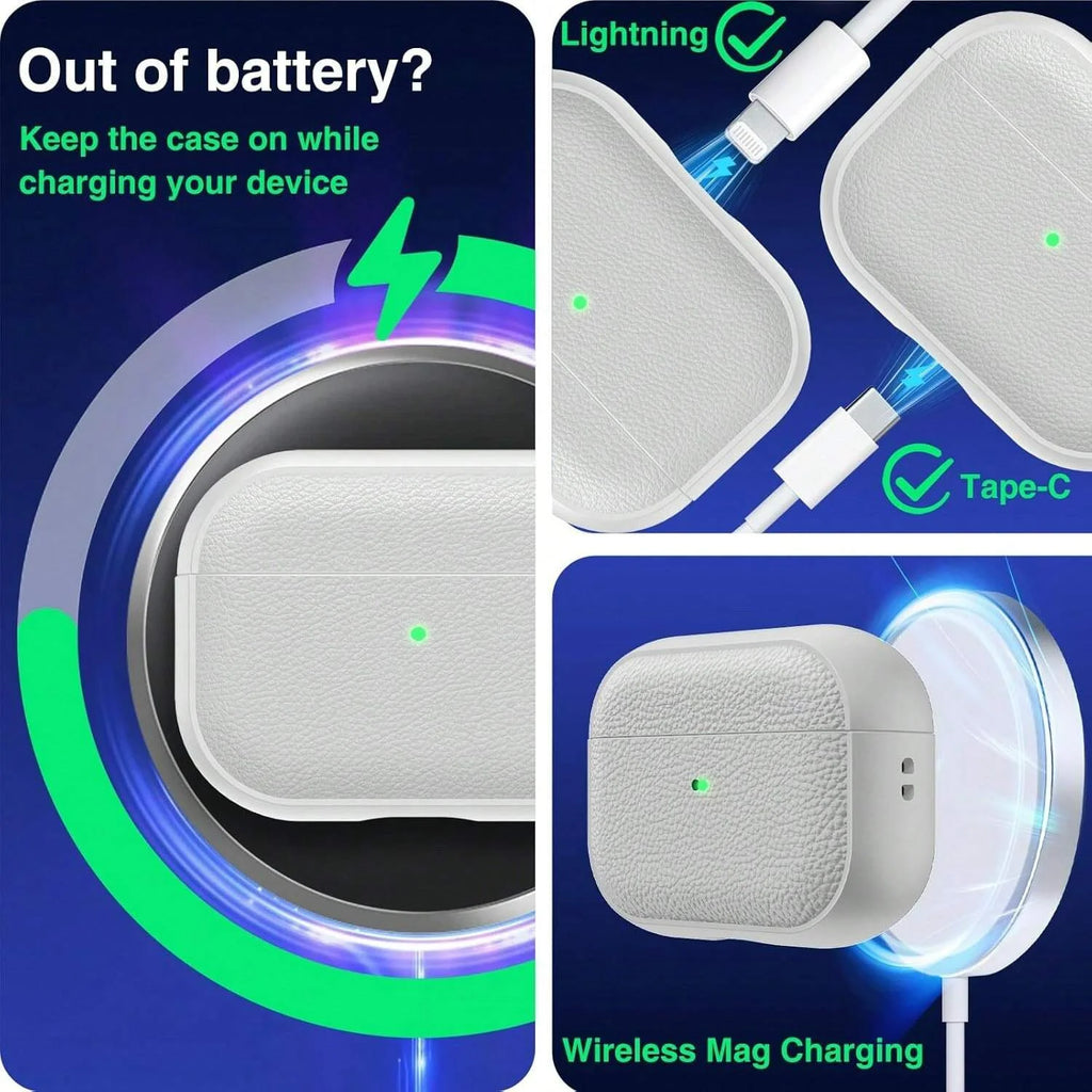 Luxury Leather Pattern Case For Airpods Pro 3