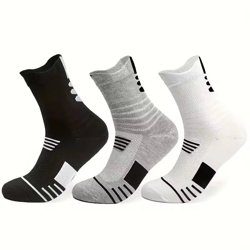 14 - 10 - 5 - 4 - 3 pairs - Men's Crew, Quarter Crew, and Ankle Socks Cotton Socks for All Seasons - Solid Color and Versatile