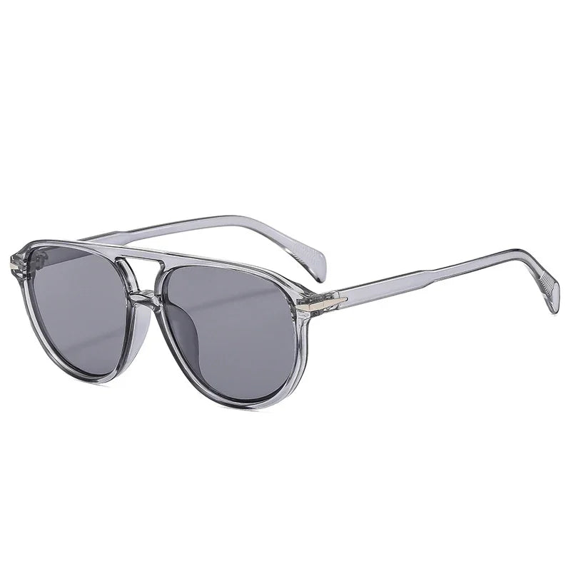 Retro Double Bridges Pilot Men's Rivets Sunglasses