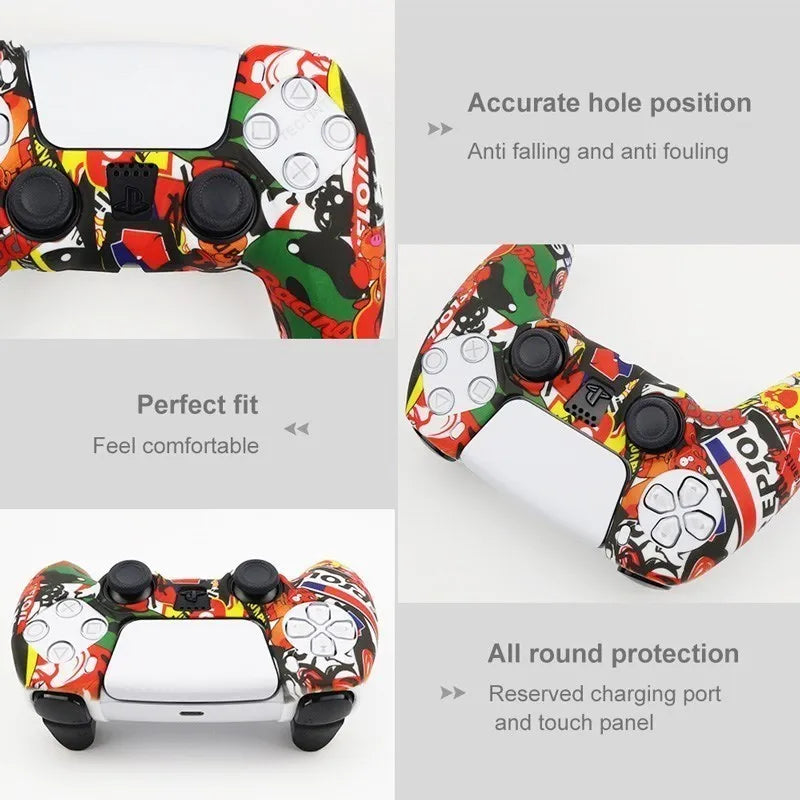 Protective Anti-slip Silicone Cover Skin for Playstation 5 Controller