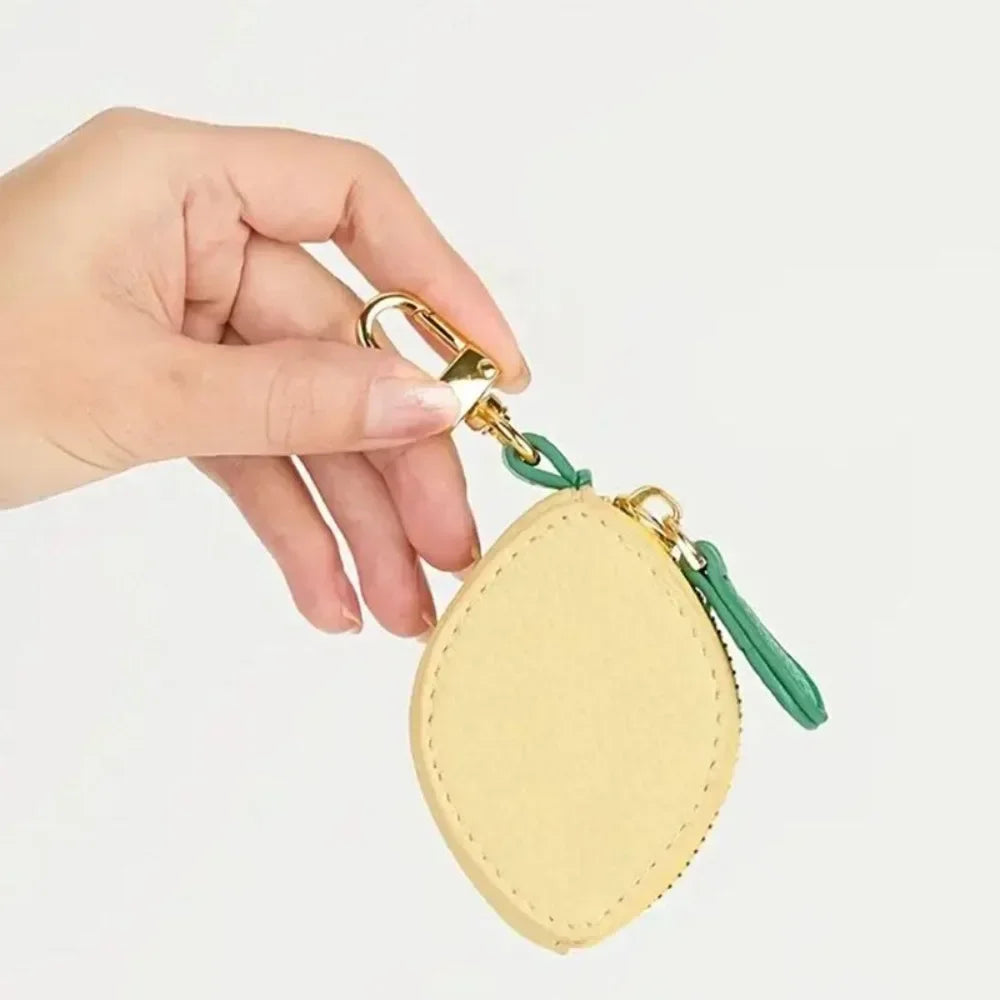Fruit Shape Coin Purse - Cherry, Strawberry, Cute PU Leather Pendant Bags - Korean Style Keychain - Earphone Bag - Mini Storage Bag