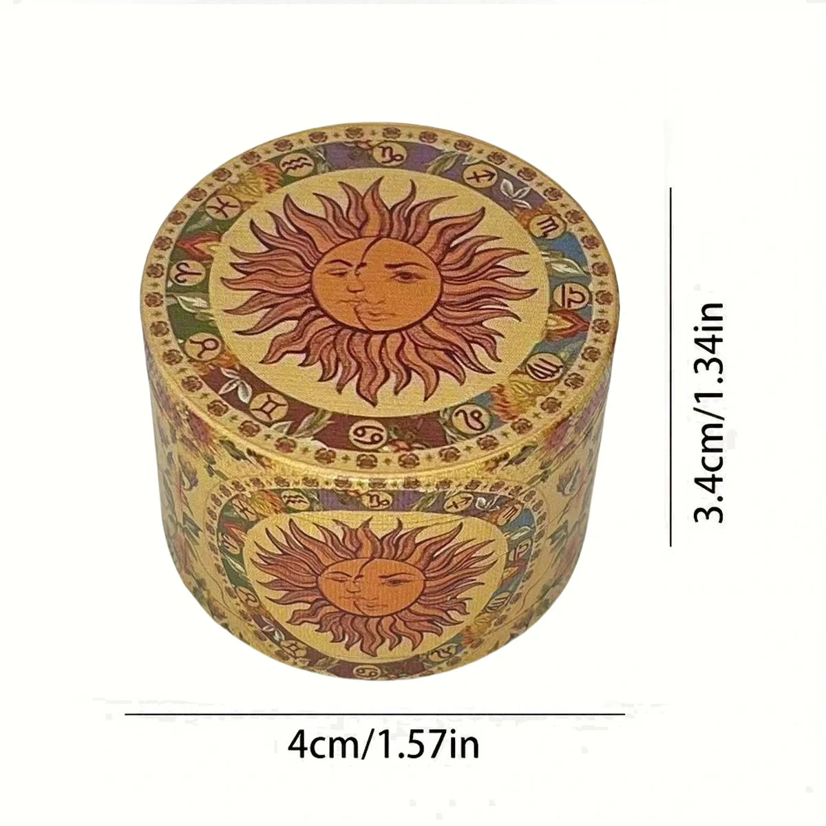 2/2.5 inch Boho Tree Metal 4-Layer Herb Grinder