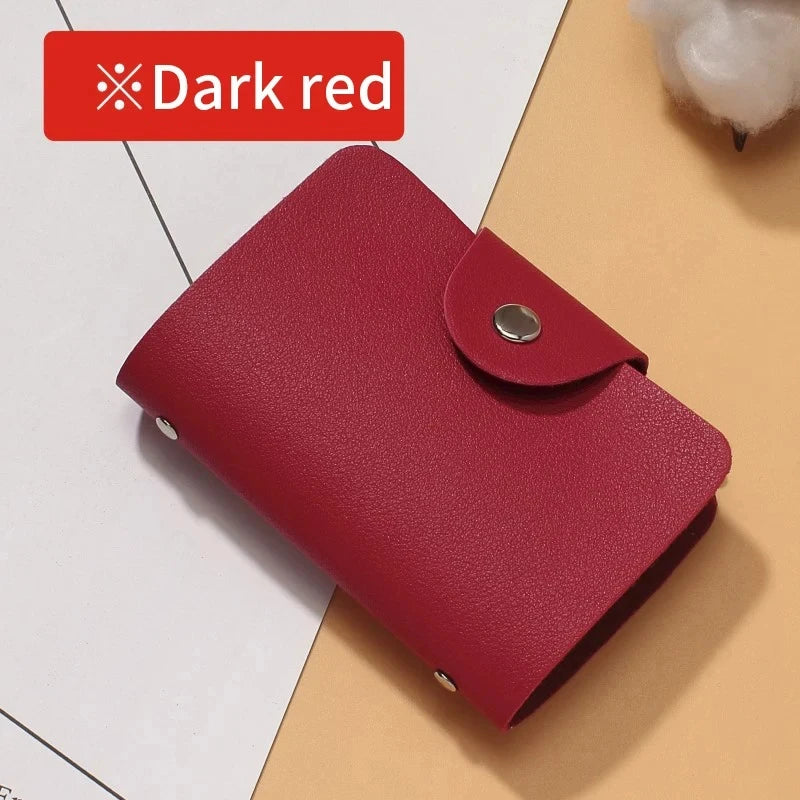 Anti-theft ID Credit Card Holder - Business Card Holder - 24 Cards - Slim PU Leather - Pocket Case - Coin Purse Wallet