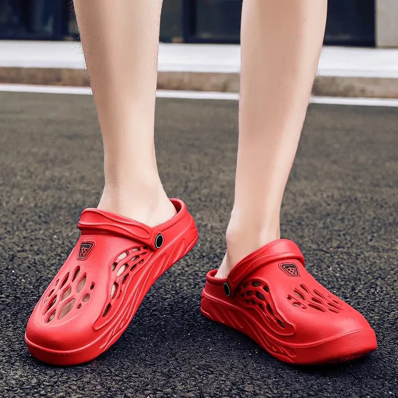 Unisex Beach Sandals Light Weight Hollow Slippers Summer Quick Dry Flat Classical Men Women Clogs Plus - Sizes: 36-49