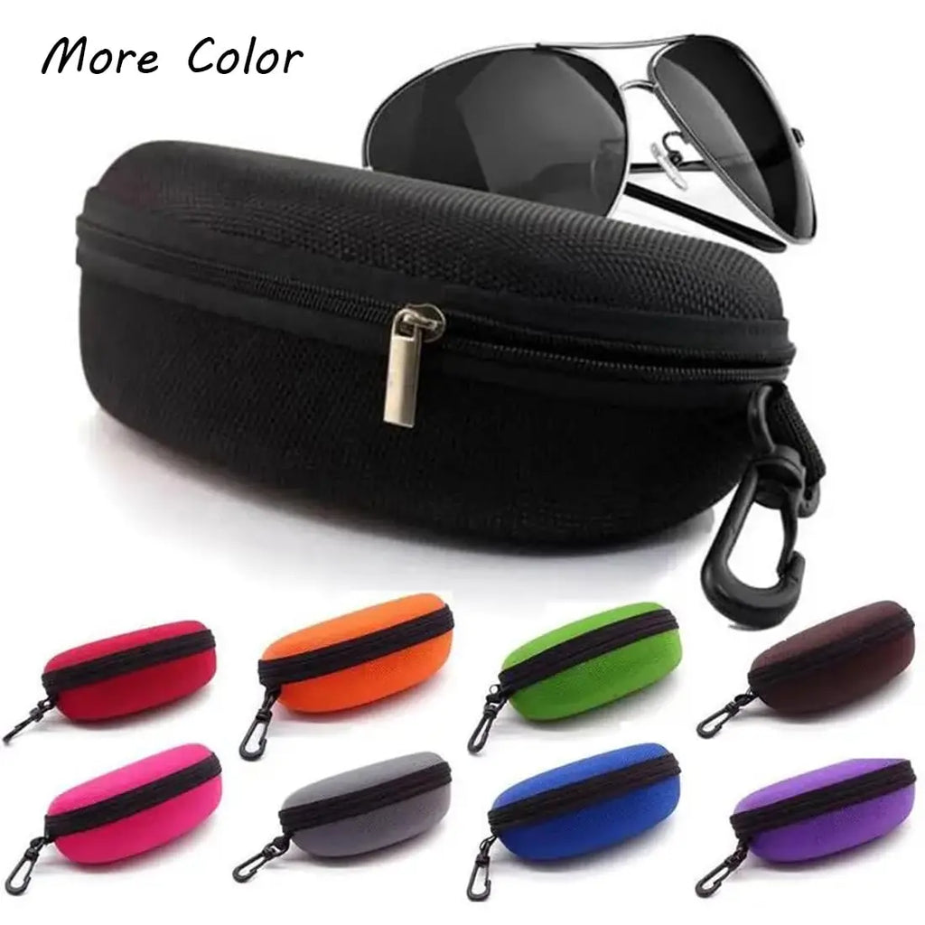 Sunglasses Storage Box - Portable Anti-Stress Travel Zipper - Eyeglasses, Frame Glasses, Case