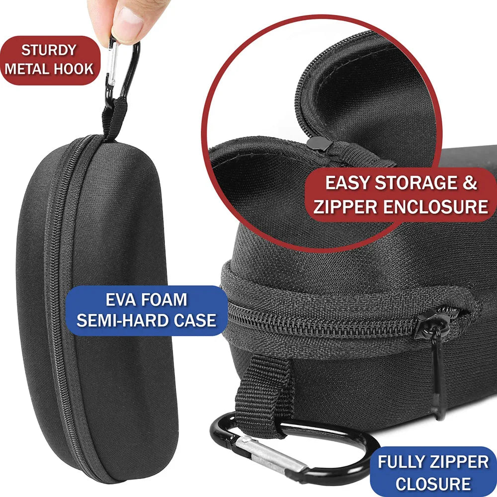 Sunglasses Storage Box - Portable Anti-Stress Travel Zipper - Eyeglasses, Frame Glasses, Case