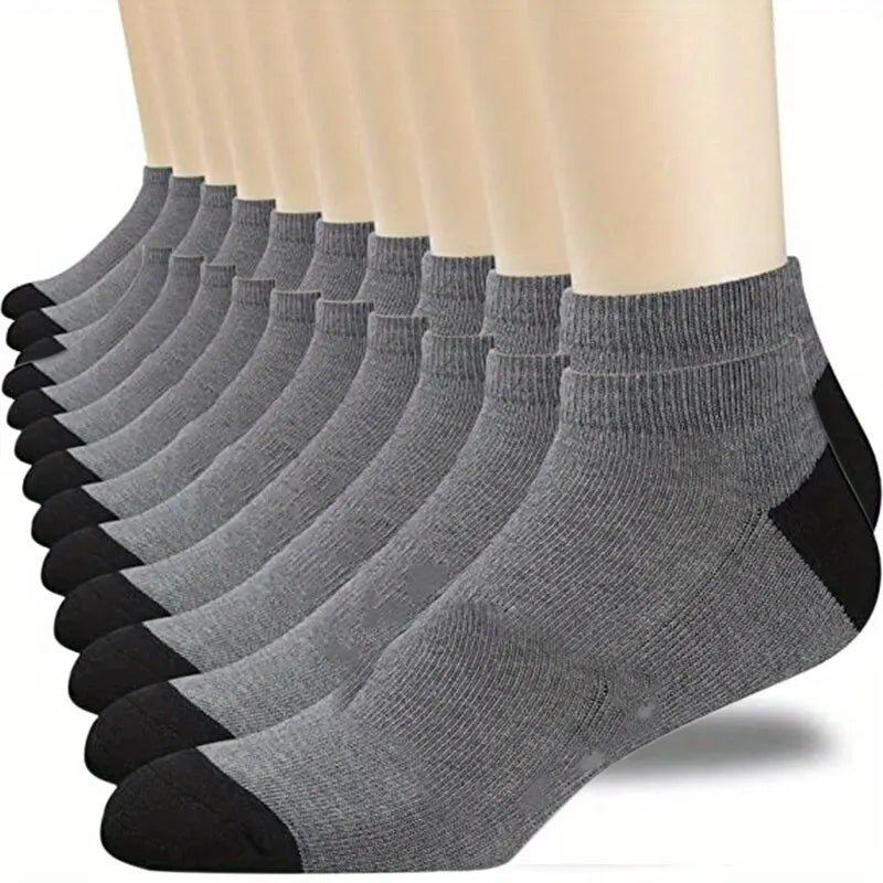 30 - 10 - 6 - 5 - 4 - 3 pairs - Men's Cotton Breathable Comfortable Ankle Socks