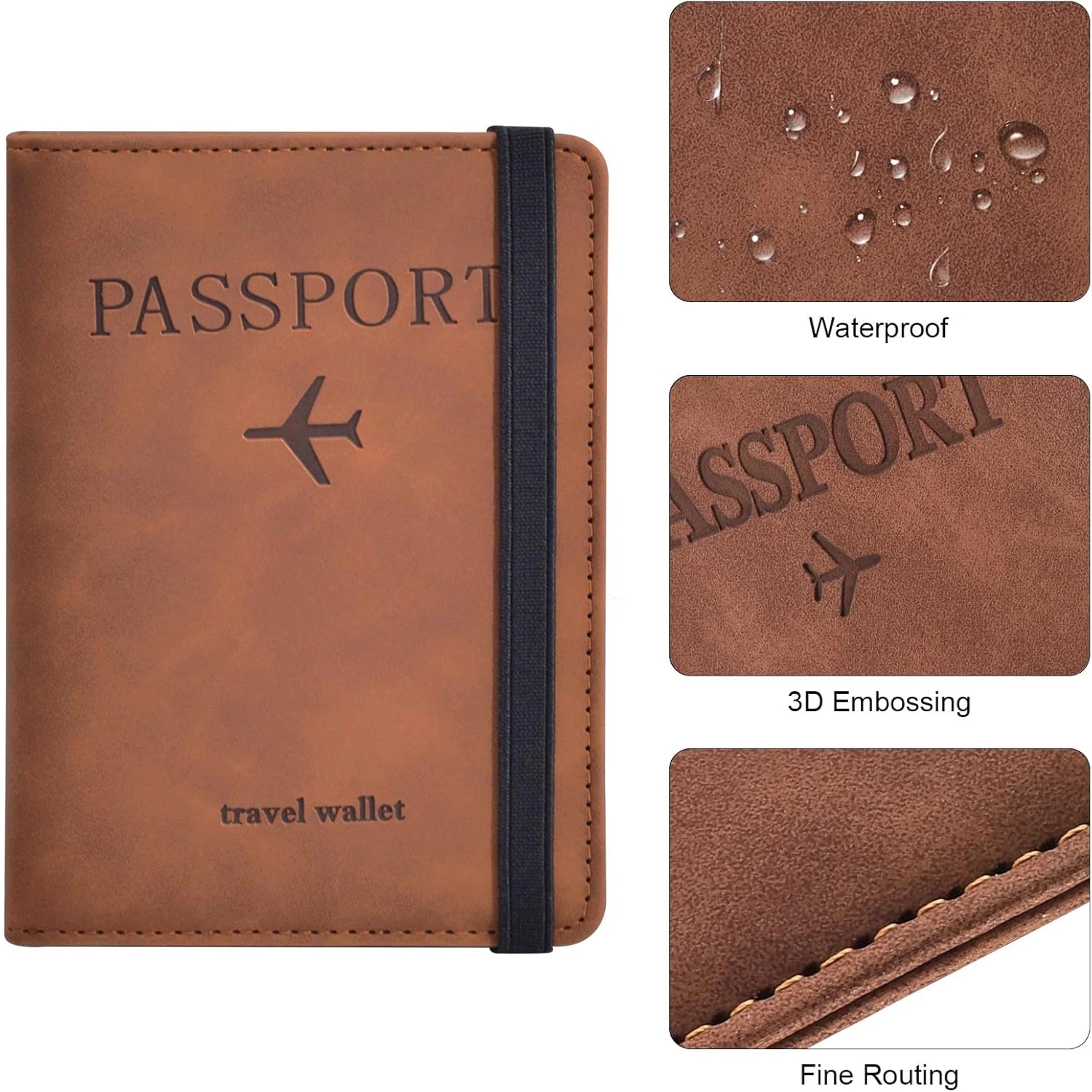 Passport Holder for Travel Essentials - Passport Wallet Cover Case for Travel Accessories - Passport Book Holder