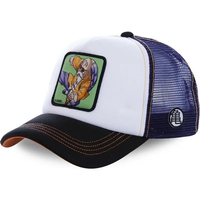 Dragon Ball Buu Goku Cap - Travel - Peaked Cap - Embroidery - Hip-Hop Cap Style - Sun Visor Adjustable - Trucker Mesh Cap