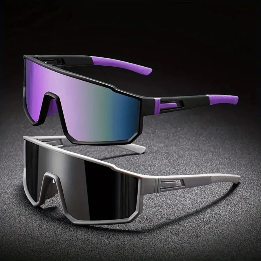 Men's Oversized Cycling Glasses - Bicycle Windproof Colorful Coating Sunglasses - Outdoor Sports - Motorcycle