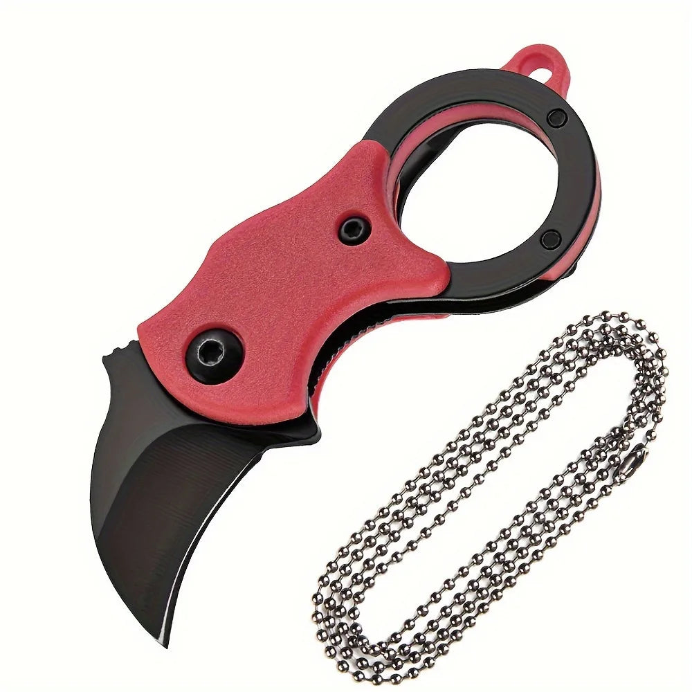 1pcs NEW Mini Keychain Pocket Knife Stainless Steel Camping Small Mini Portable Knife Peeler Fixed Blade Multi EDC Tool with Cha