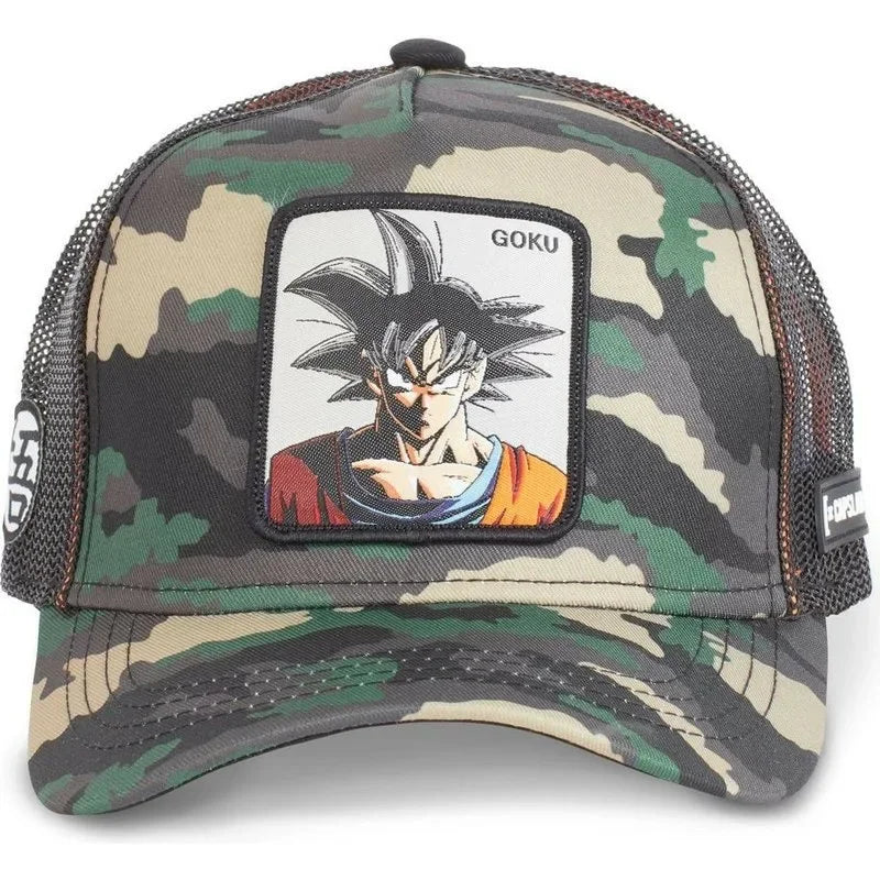 Dragon Ball Buu Goku Cap - Travel - Peaked Cap - Embroidery - Hip-Hop Cap Style - Sun Visor Adjustable - Trucker Mesh Cap