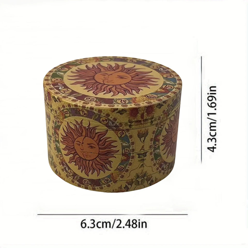 2/2.5 inch Boho Tree Metal 4-Layer Herb Grinder