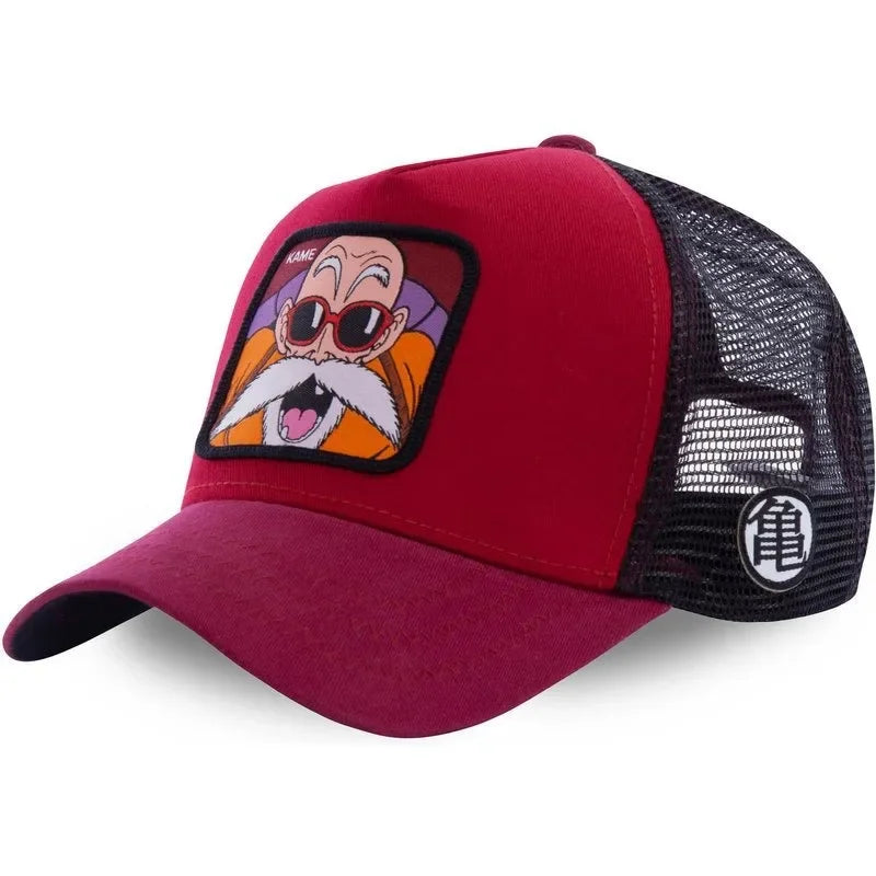 Dragon Ball Buu Goku Cap - Travel - Peaked Cap - Embroidery - Hip-Hop Cap Style - Sun Visor Adjustable - Trucker Mesh Cap