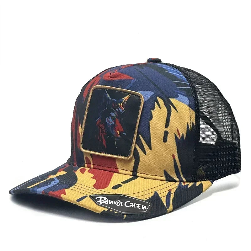 Fashion Trucker Caps - Colourful Zoon Patch - Four Seasons Snapback - Baseball Cap for Women and Men - Adjustable Visor Hat