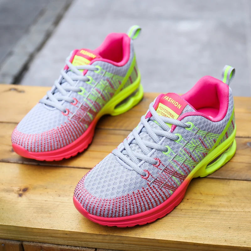 Women's Lightweight Air Cushion Sneakers - Air Running Shoes - Breathable Outdoor Sneakers - Comfortable Sports Training Shoes