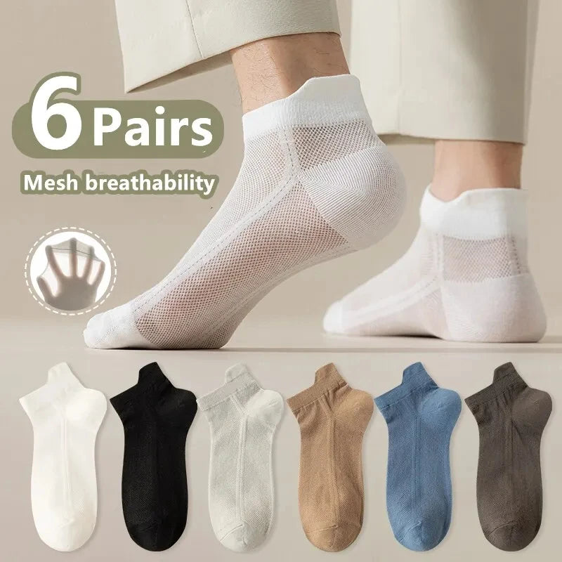 30 - 10 - 6 - 5 - 4 - 3 pairs - Men's Cotton Breathable Comfortable Ankle Socks