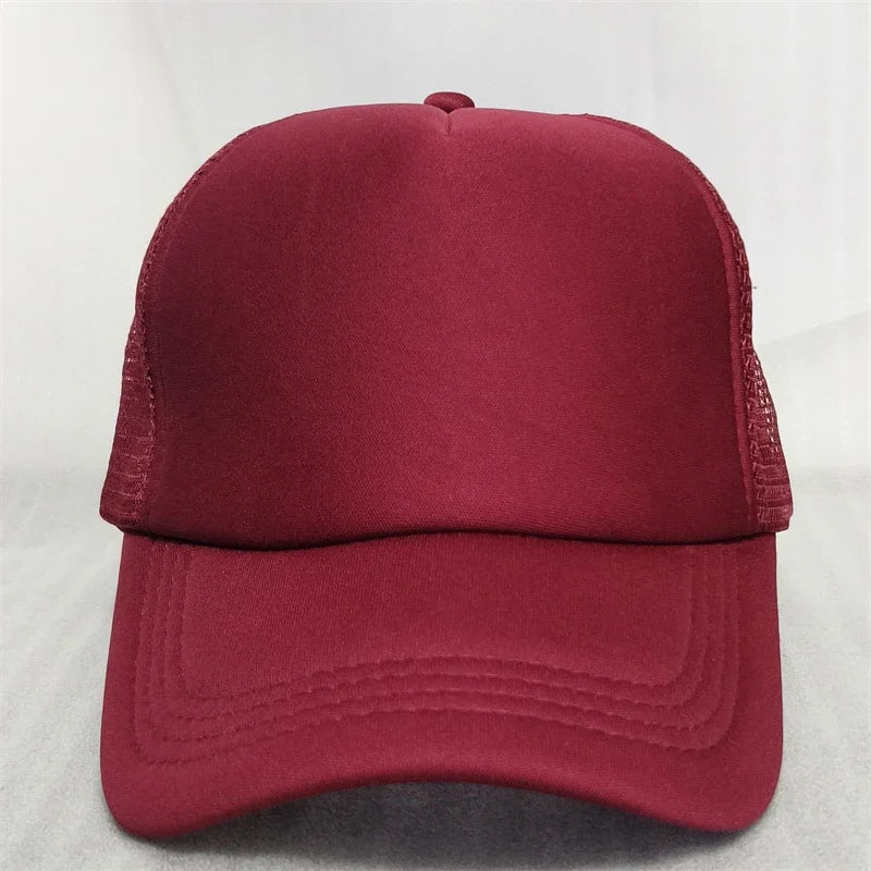 Customize Trucker Cap Unisex - Heat Transfer Logo - Mesh Caps - Summer Adjustable Foam Trucker Hat