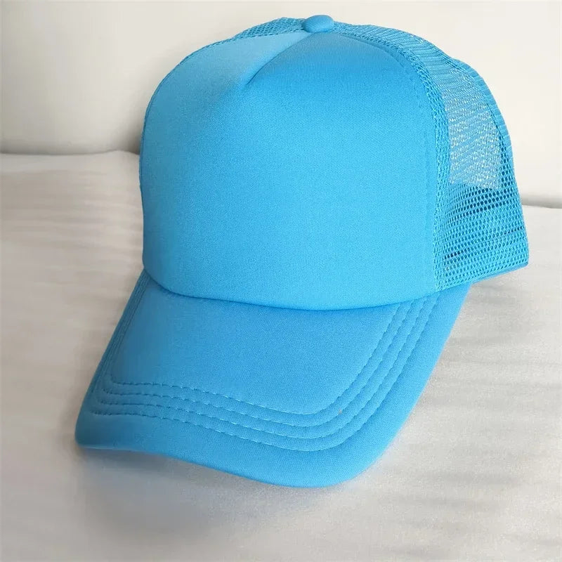 Customize Trucker Cap Unisex - Heat Transfer Logo - Mesh Caps - Summer Adjustable Foam Trucker Hat