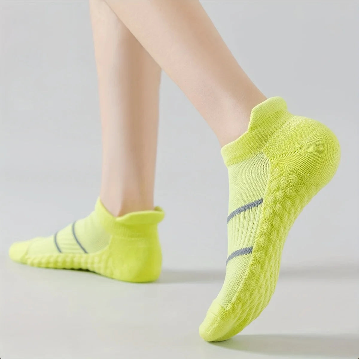 7 pairs - Women's Stripe Pattern Textured Socks - Comfy & Sporty Short Socks - Women's Stockings & Hosiery