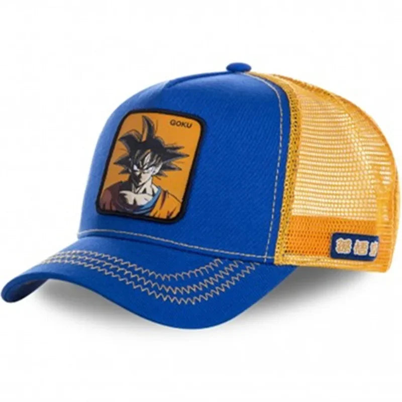 Dragon Ball Buu Goku Cap - Travel - Peaked Cap - Embroidery - Hip-Hop Cap Style - Sun Visor Adjustable - Trucker Mesh Cap
