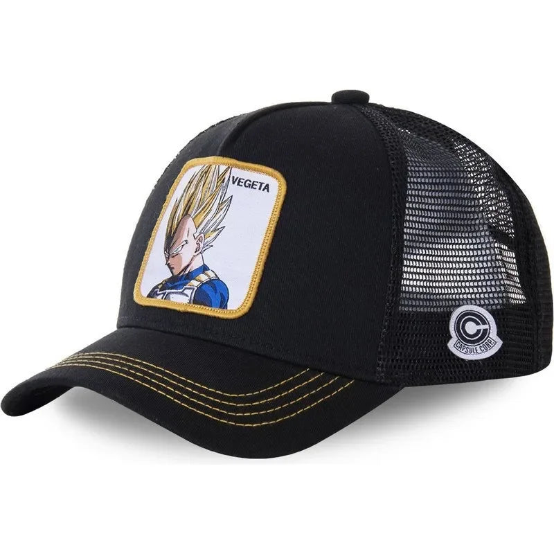 Dragon Ball Buu Goku Cap - Travel - Peaked Cap - Embroidery - Hip-Hop Cap Style - Sun Visor Adjustable - Trucker Mesh Cap