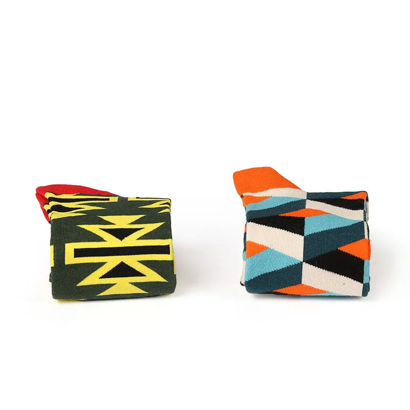 5 pairs - New Men's and Women's Cotton Socks - Casual Colorful Socks - Crew Socks - Street Skateboard Socks - Happy, Funny, Harajuku, Sox, Meias