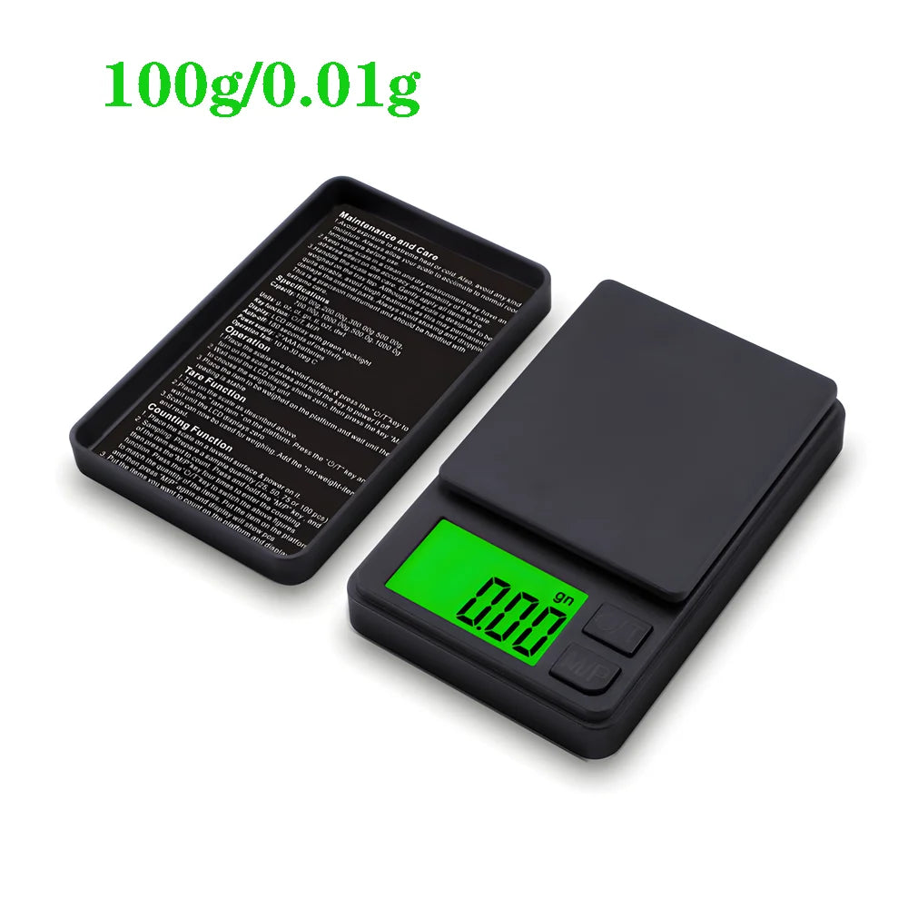 100/500/1000g 0.01g Mini Digital Scale - High Precision Electronic Pocket Scale - Jewelry Weight Kitchen Portable Electronic Scale