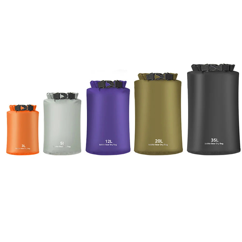 Ultralight Dry Sack - Waterproof Dry Bag - Outdoors Stuff Sacks for Camping, Hiking, Kayaking - 3L - 5L - 12L - 20L - 35L