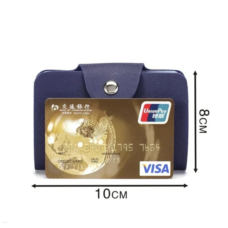 Anti-theft ID Credit Card Holder - Business Card Holder - 24 Cards - Slim PU Leather - Pocket Case - Coin Purse Wallet