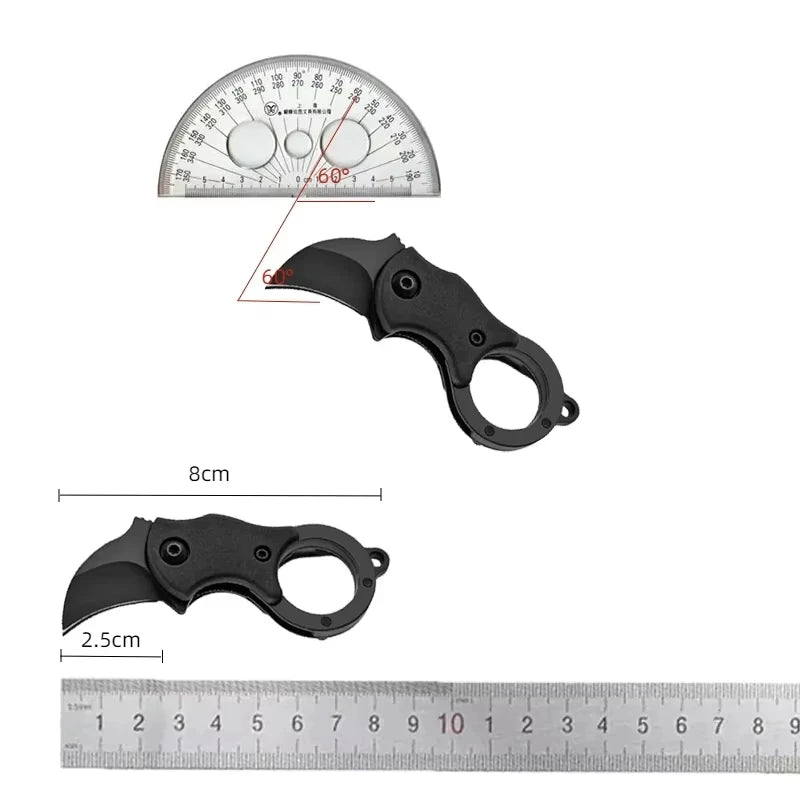 1pcs NEW Mini Keychain Pocket Knife Stainless Steel Camping Small Mini Portable Knife Peeler Fixed Blade Multi EDC Tool with Cha