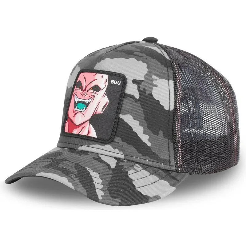 Dragon Ball Buu Goku Cap - Travel - Peaked Cap - Embroidery - Hip-Hop Cap Style - Sun Visor Adjustable - Trucker Mesh Cap