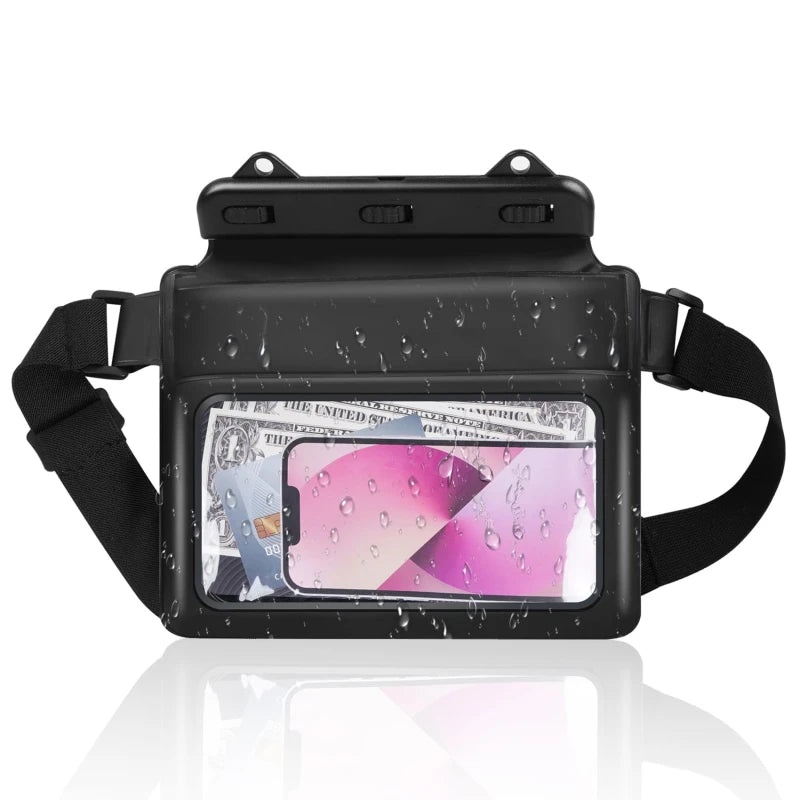 Waterproof Dry Bag Pouch for Phone with Adjustable Waist Strap Thick